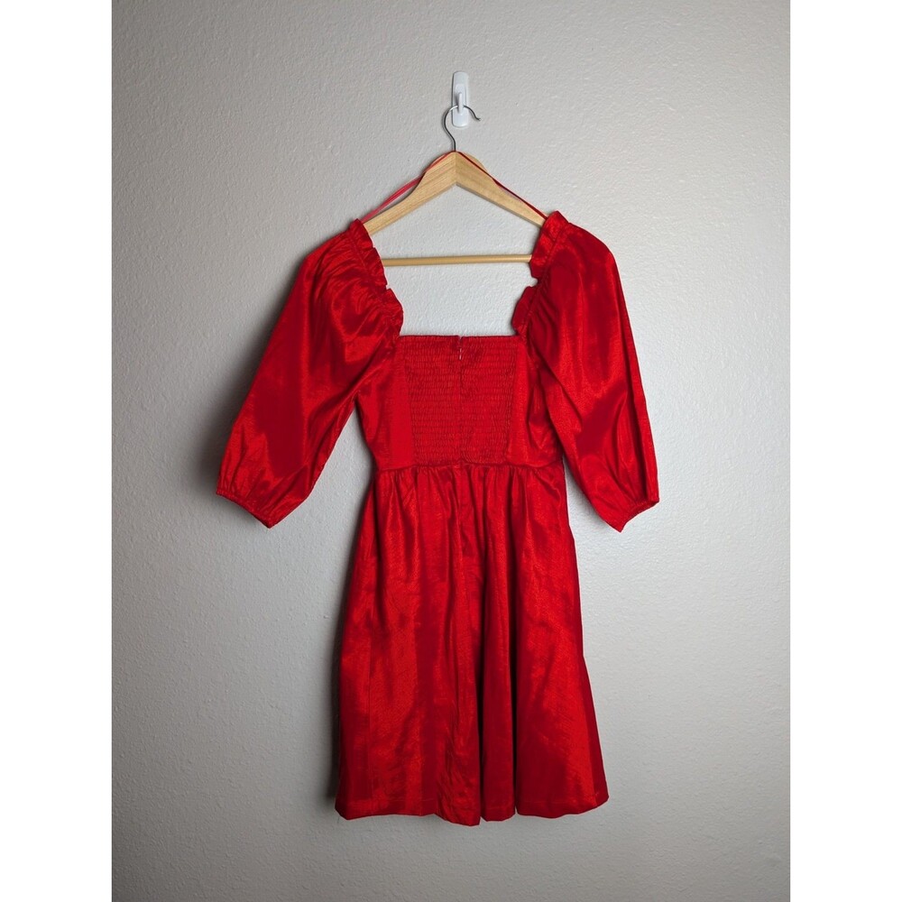 VICI Red Puff Sleeve Babydoll Dress‎ XS - Picture 3 of 7